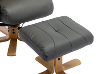 Load image into Gallery viewer, Dubai Swivel Recliner - Cinder Plush Leather
