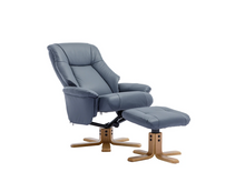 Load image into Gallery viewer, Hawaii Swivel Recliner - Petrol Blue Leather
