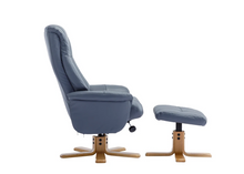 Load image into Gallery viewer, Hawaii Swivel Recliner - Petrol Blue Leather
