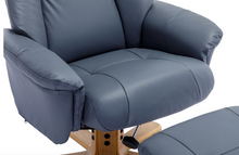 Load image into Gallery viewer, Hawaii Swivel Recliner - Petrol Blue Leather
