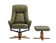 Load image into Gallery viewer, Hawaii Swivel Recliner - Olive Green Leather
