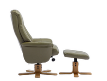 Load image into Gallery viewer, Hawaii Swivel Recliner - Olive Green Leather
