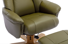 Load image into Gallery viewer, Hawaii Swivel Recliner - Olive Green Leather
