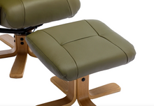 Load image into Gallery viewer, Hawaii Swivel Recliner - Olive Green Leather
