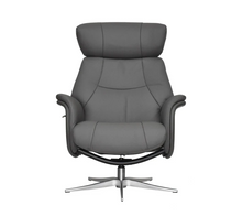 Load image into Gallery viewer, Murcia Swivel Recliner - Charcoal Leather
