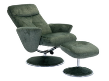 Load image into Gallery viewer, Paddington Swivel Recliner - Moss Green Fabric
