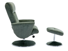 Load image into Gallery viewer, Paddington Swivel Recliner - Moss Green Fabric
