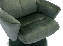 Load image into Gallery viewer, Paddington Swivel Recliner - Moss Green Fabric
