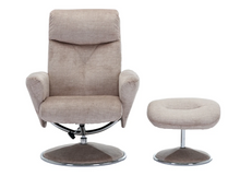 Load image into Gallery viewer, Paddington Swivel Recliner - Champagne Fabric
