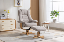 Load image into Gallery viewer, Sardinia Swivel Recliner - Chacha Oat Fabric
