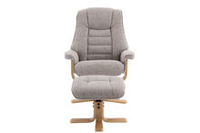 Load image into Gallery viewer, Sardinia Swivel Recliner - Chacha Oat Fabric
