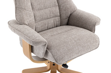 Load image into Gallery viewer, Sardinia Swivel Recliner - Chacha Oat Fabric
