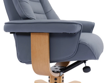 Load image into Gallery viewer, Sardinia Swivel Recliner - Petrol Blue Leather
