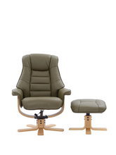 Load image into Gallery viewer, Sardinia Swivel Recliner - Olive Green Leather
