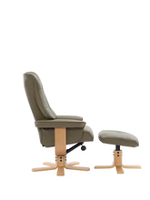 Load image into Gallery viewer, Sardinia Swivel Recliner - Olive Green Leather
