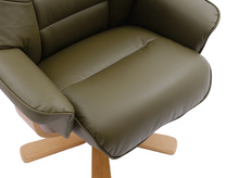 Load image into Gallery viewer, Sardinia Swivel Recliner - Olive Green Leather
