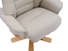 Load image into Gallery viewer, Sardinia Swivel Recliner - Mushroom Leather
