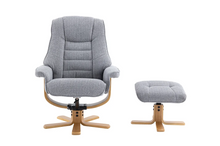 Load image into Gallery viewer, Sardinia Swivel Recliner - Chacha Dove Fabric
