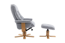 Load image into Gallery viewer, Sardinia Swivel Recliner - Chacha Dove Fabric
