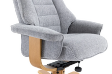 Load image into Gallery viewer, Sardinia Swivel Recliner - Chacha Dove Fabric
