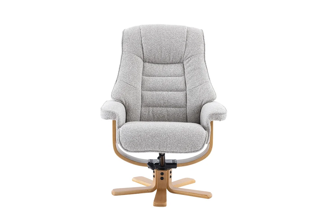 Sardinia Swivel Recliner - Greige Fabric