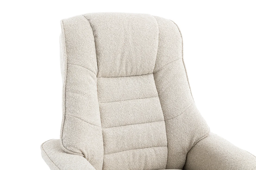 Sardinia Swivel Recliner - Hessian Fabric