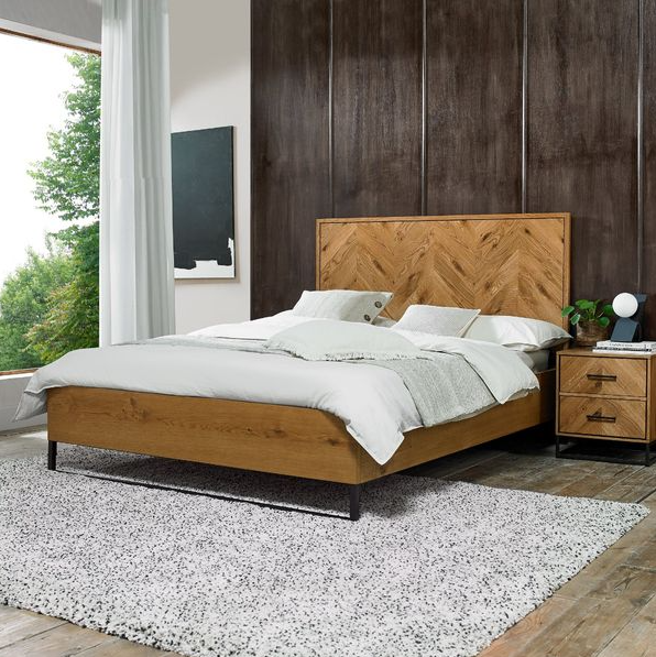 *SPRING CLEARANCE* Riva Oak Bed with Embleton Mattress - 4'6