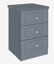 Load image into Gallery viewer, *CLEARANCE* Positano Dust Grey 3 Drawer Bedside
