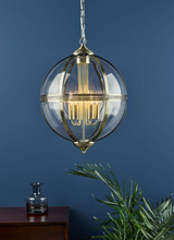 Load image into Gallery viewer, Vanessa Pendant Lighting Collection - Antique Brass/Glass
