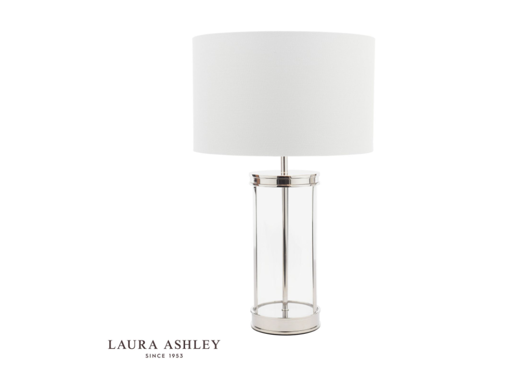 Laura Ashley Harrington Table Lamps - Polished Nickel