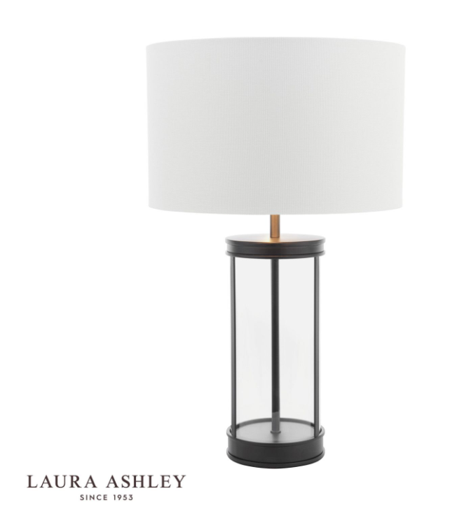 Laura Ashley Harrington Table Lamps - Matt Black
