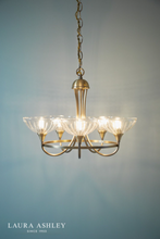 Load image into Gallery viewer, Laura Ashley - Wellham 5 Light Pendant - Antique Brass
