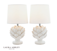 Load image into Gallery viewer, Laura Ashley - Artichoke Table Lamp Pair - White
