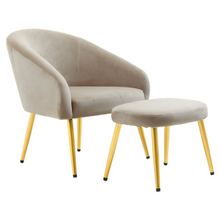 Load image into Gallery viewer, Yasmeen Armchair with Footstool - Various Colours Available
