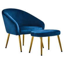 Load image into Gallery viewer, Yasmeen Armchair with Footstool - Various Colours Available
