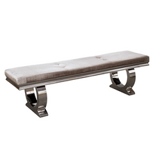 Load image into Gallery viewer, Arianna Dining Bench 1800 - Pewter
