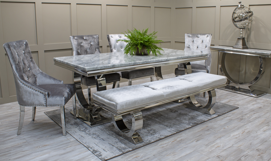Arianna Dining Bench 1800 - Pewter