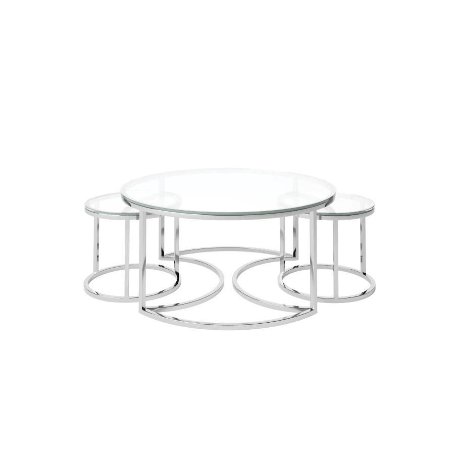 Orlando Coffee Table Set - Clear