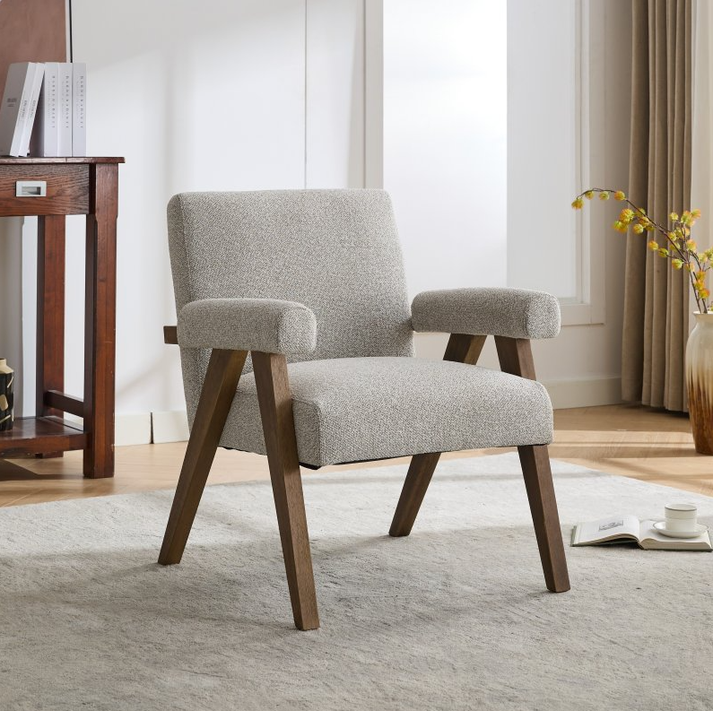 Leoni Accent Chair - Greige Boucle