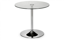 Load image into Gallery viewer, Kudos Pedestal Table - Chrome/Glass
