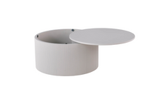 Load image into Gallery viewer, Zadie Round Storage Coffee Table - Stone
