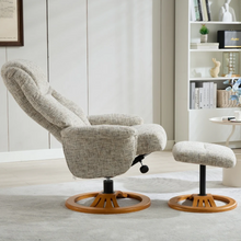 Load image into Gallery viewer, Aruba Swivel Recliner &amp; Footstool - Frost
