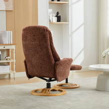 Load image into Gallery viewer, Aruba Swivel Recliner &amp; Footstool - Copperblush
