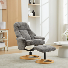 Load image into Gallery viewer, Aruba Swivel Recliner &amp; Footstool - Muscari
