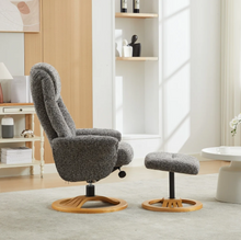 Load image into Gallery viewer, Aruba Swivel Recliner &amp; Footstool - Muscari
