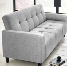 Load image into Gallery viewer, Alfie 3 Seater Storage Sofabed - Grey Linen
