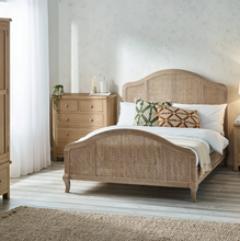 Load image into Gallery viewer, Fleur Rattan Bed - Light Oak
