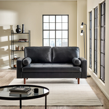 Load image into Gallery viewer, Henley Upholstery Collection - Black Faux Leather
