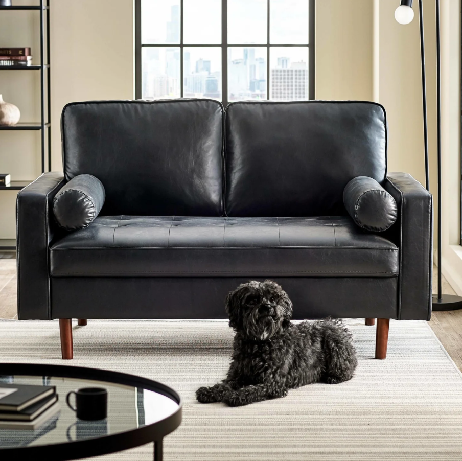 Henley Upholstery Collection - Black Faux Leather