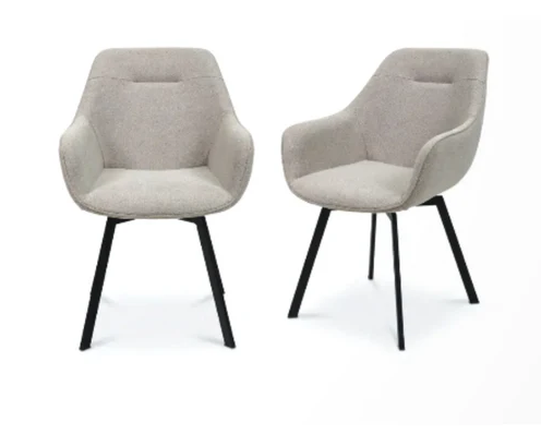 Baker 180 Swivel Dining Chair - Stone